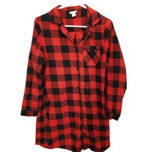 Women's x small sleepwear Wonder shop red plaid.